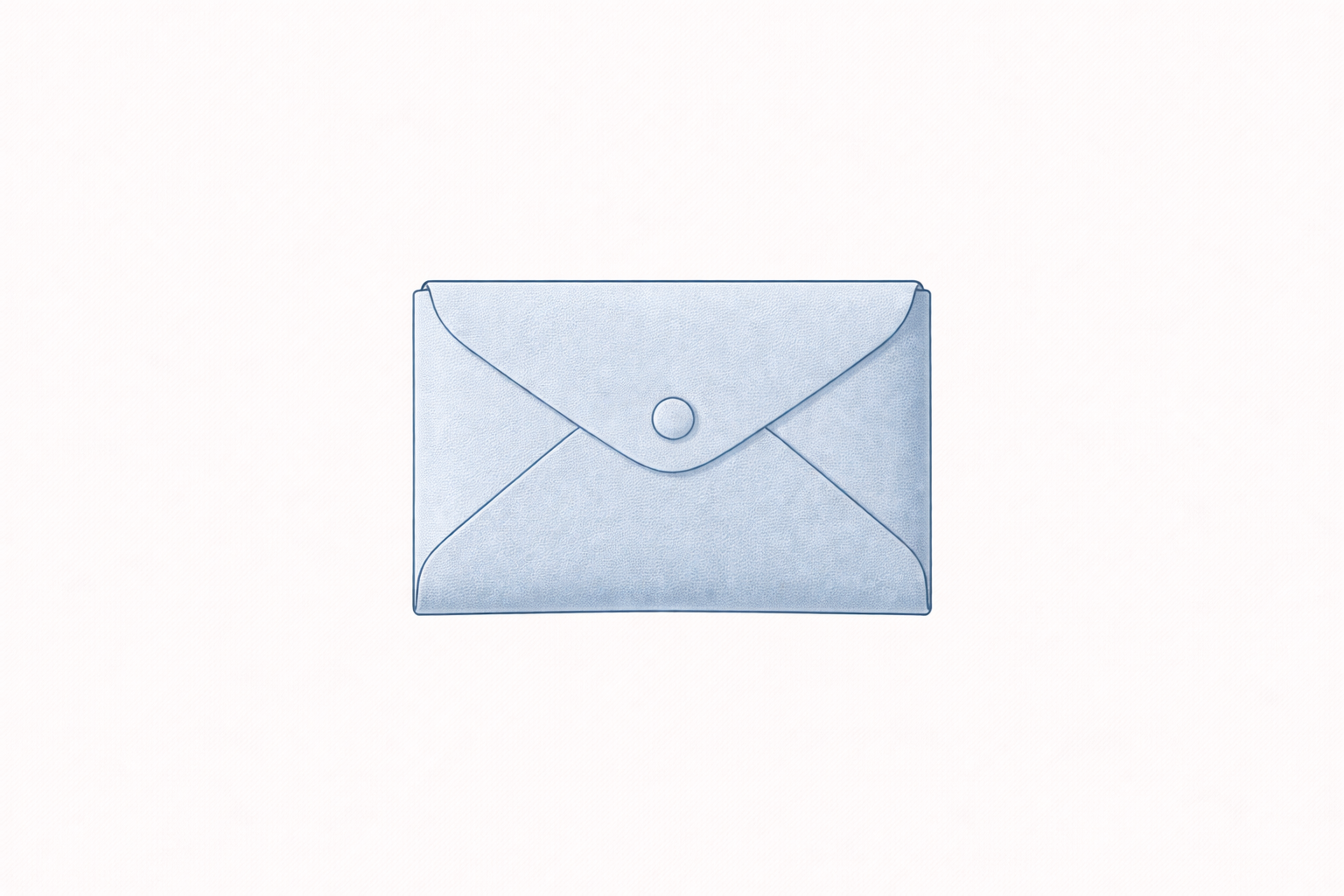 Dessin technique de La Balzacienne, pochette plate en cuir véritable