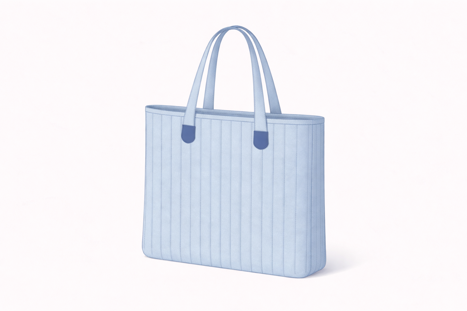 Dessin technique du Titi Sac, sac cabas matelassé en textile et cuir